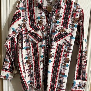 Vintage Dale’s Painted Desert Pearl Snap Western Cowboy Rodeo Shirt USA L